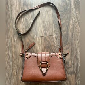 Classic Brown Leather Crossbody Bag